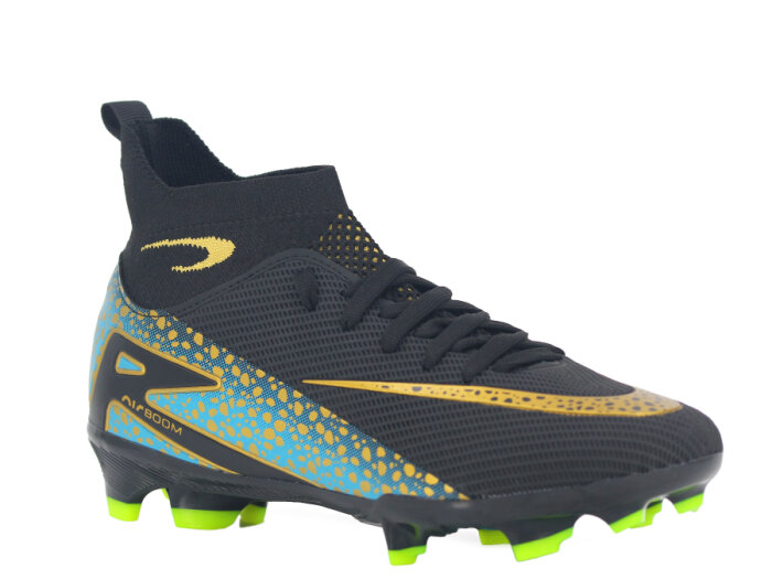 Twingo Garson 610 LaLiga Çoraplı Krampon Ayakkabı Siyah - Turkuaz - 1