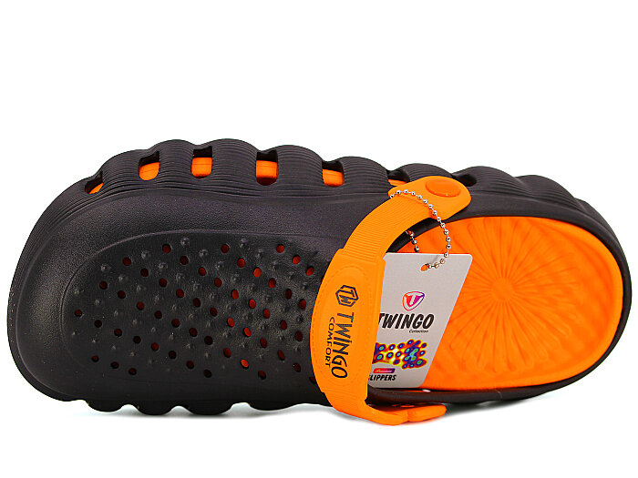 Twingo Merdane 2504 Kutulu Lux Eva Cross Terlik Siyah - Turuncu - Twingo (1)