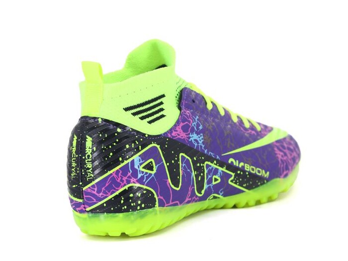 Twingo Merdane 565 LaLiga Çoraplı Halı Saha Ayakkabısı Mor - Sarı Desenli - 3