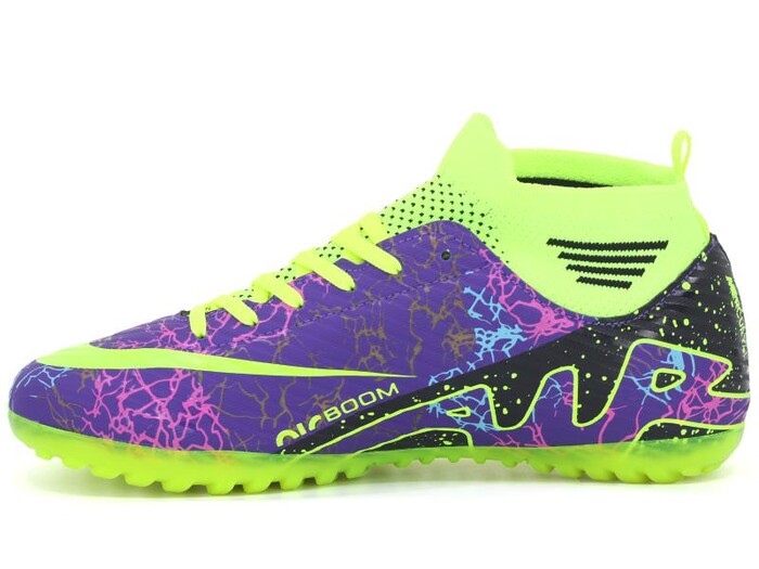 Twingo Merdane 565 LaLiga Çoraplı Halı Saha Ayakkabısı Mor - Sarı Desenli - Twingo (1)