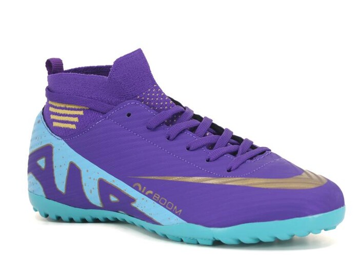 Twingo Merdane 565 LaLiga Çoraplı Halı Saha Ayakkabısı Mor - Turkuaz - Twingo