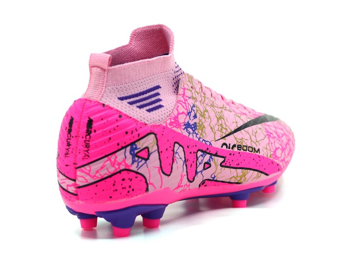 Twingo Merdane 565 LaLiga Çoraplı Krampon Ayakkabı Pembe - Mor Desenli - 3