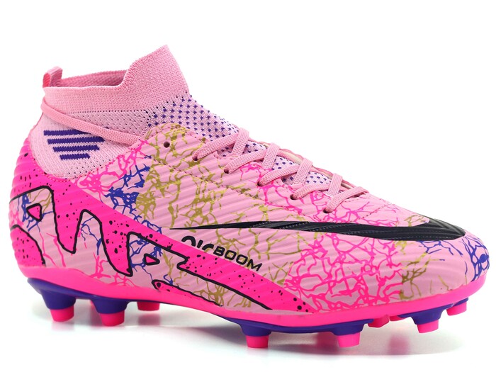 Twingo Merdane 565 LaLiga Çoraplı Krampon Ayakkabı Pembe - Mor Desenli - 1