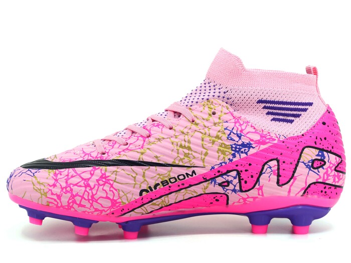 Twingo Merdane 565 LaLiga Çoraplı Krampon Ayakkabı Pembe - Mor Desenli - 2