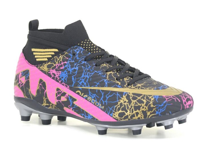 Twingo Merdane 565 LaLiga Çoraplı Krampon Ayakkabı Siyah - Altın Desenli - Twingo