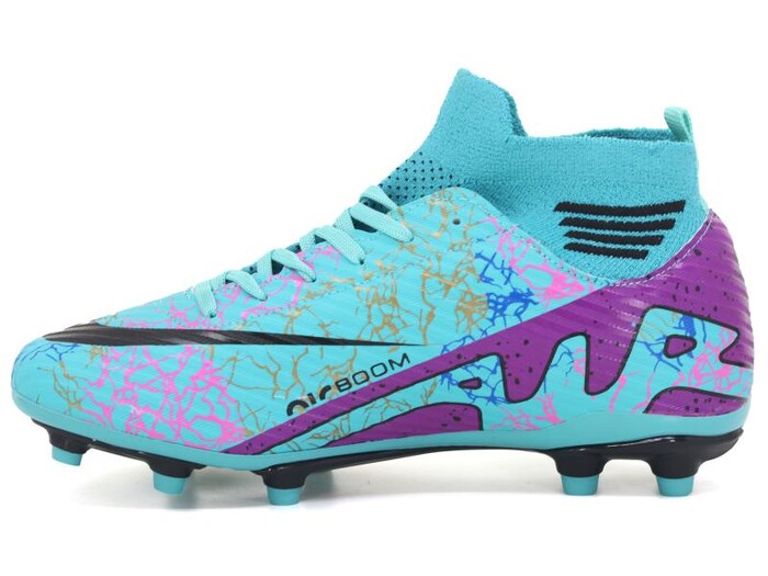 Twingo Merdane 565 LaLiga Çoraplı Krampon Ayakkabı Turkuaz - Mor Desenli - Twingo (1)