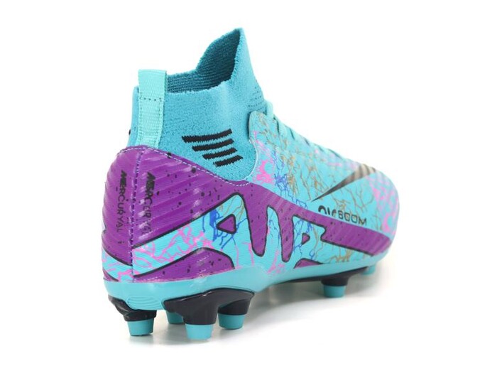 Twingo Merdane 565 LaLiga Çoraplı Krampon Ayakkabı Turkuaz - Mor Desenli - 3