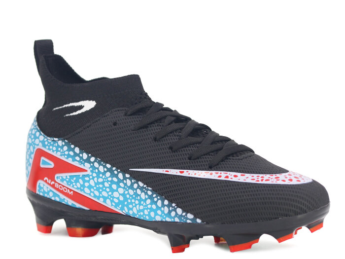 Twingo Merdane 610 LaLiga Çoraplı Krampon Ayakkabı Siyah - Kırmızı - Twingo