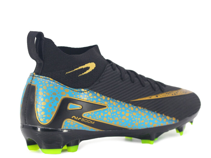 Twingo Merdane 610 LaLiga Çoraplı Krampon Ayakkabı Siyah - Turkuaz - 3