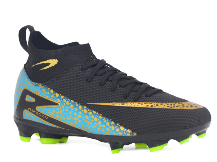 Twingo Merdane 610 LaLiga Çoraplı Krampon Ayakkabı Siyah - Turkuaz - 1