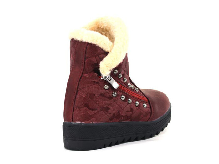 Twingo Patik 6411 Fermuarlı Kız Bot Bordo - 6