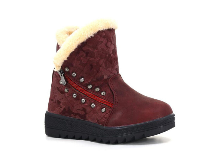 Twingo Patik 6411 Fermuarlı Kız Bot Bordo - 4