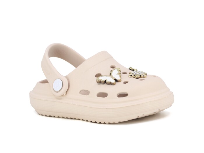 Twingo Patik 755 Taşlı Eva Cross Terlik Ekru - Twingo