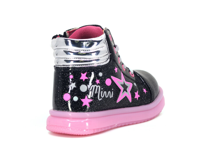 Twingo Patik 9210 Kız Bot Siyah - Pembe - Thumbnail