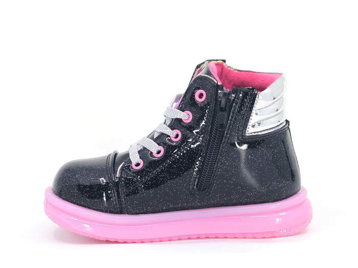 Twingo Patik 9210 Kız Bot Siyah - Pembe - Thumbnail