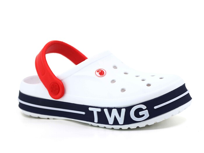 Twingo Zenne 216 TWG Yandan Etiketli Damarlı Eva Cross Terlik Beyaz
