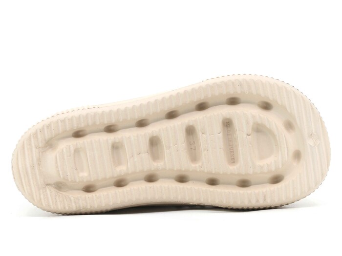 Twingo Zenne 3404 Bağcıklı Taşlı Eva Babet Ayakkabı Ekru - 3