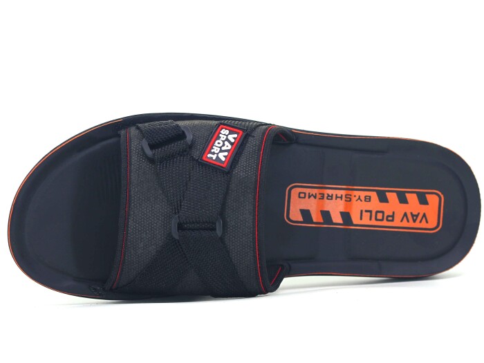 Vav Merdane 43043-44 Sport Günlük Terlik Siyah - 2