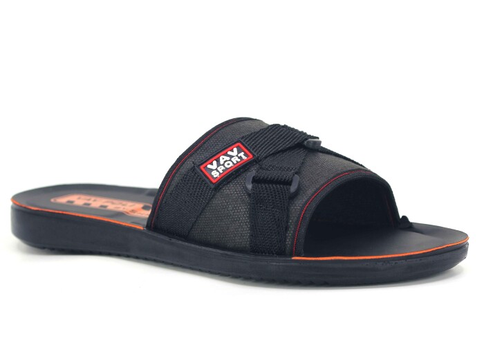 Vav Merdane 43043-44 Sport Günlük Terlik Siyah - 1