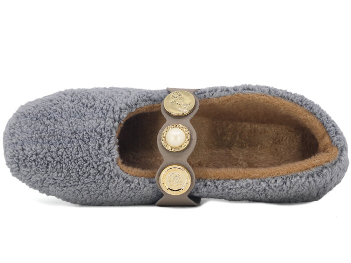 Ven Zenne Tura Tokalı Ev Ayakkabısı Gri - Ven (1)