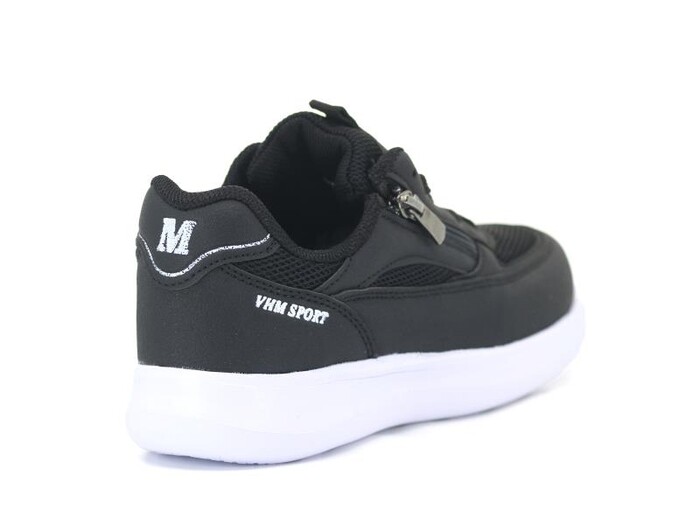 VHM Zenne 502 Fermuarlı Anorak Spor Ayakkabı Siyah - Beyaz - Thumbnail