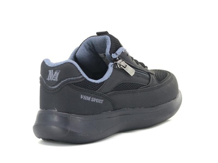 VHM Zenne 502 Fermuarlı Anorak Spor Ayakkabı Siyah - Füme - Thumbnail