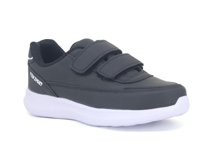 VHM Zenne 503 Cırtlı Cilt Spor Ayakkabı Siyah - Beyaz - VHM