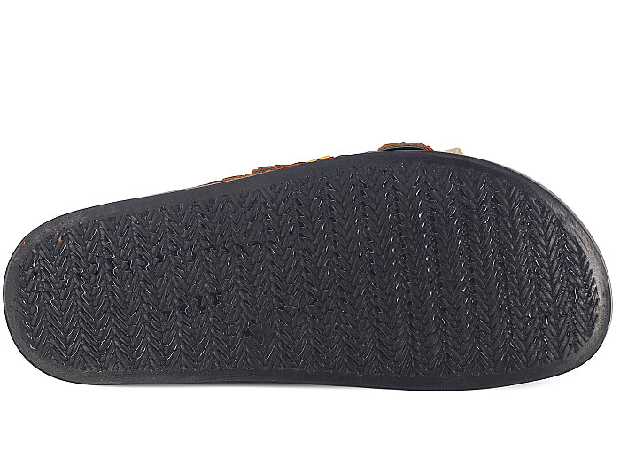 Vitali Zenne Toya Hasır Çift Toka Kutulu Günlük Terlik Taba - 3