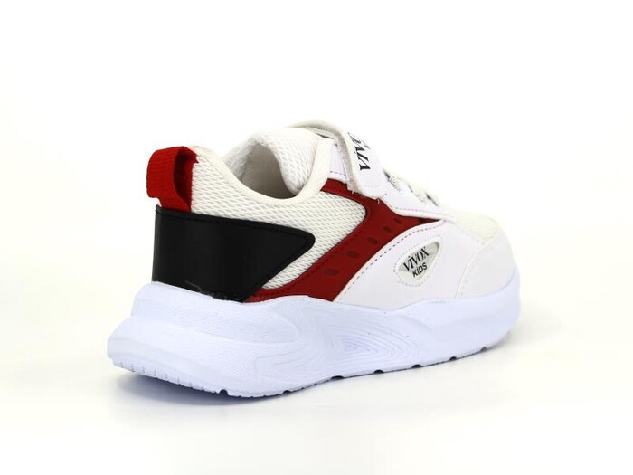 Vivox Filet 102 Anorak Spor Ayakkabı Beyaz - Kırmızı - Thumbnail