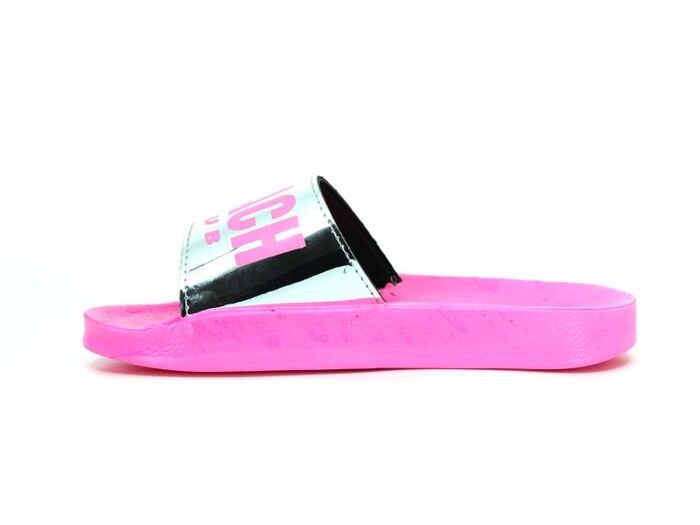 Vizyon Filet 519 Beach Florasan Renkli Taban Günlük Terlik Gümüş - Pembe - 2