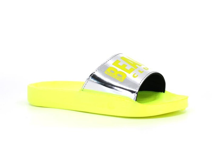 Vizyon Filet 519 Beach Florasan Renkli Taban Günlük Terlik Gümüş - Sarı - 1