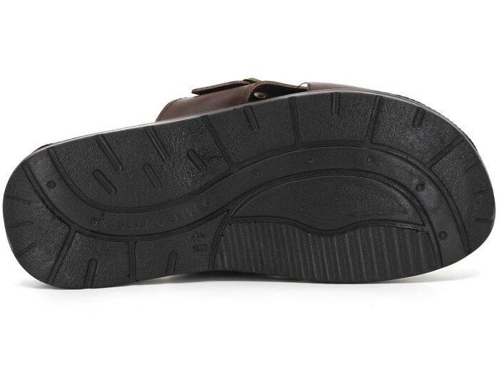 Vizyon Merdane 9121 Çapraz Tokalı Battal Günlük Terlik Kahve - 3