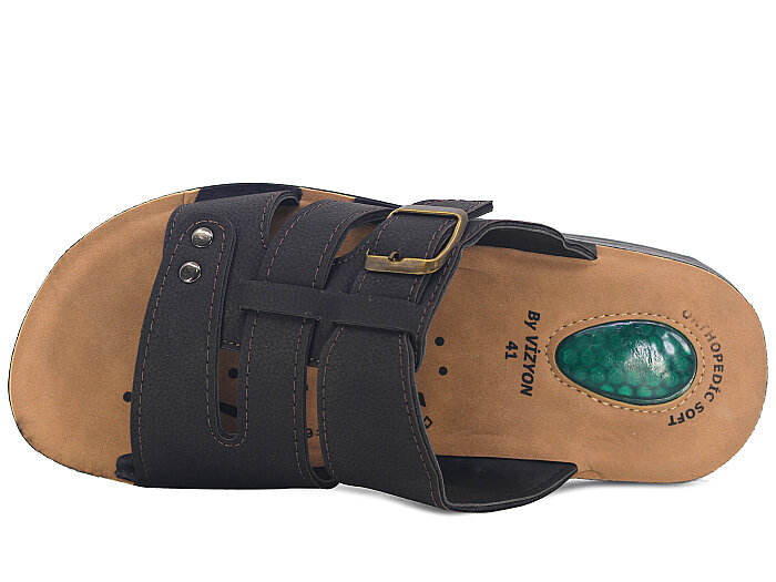 Vizyon Merdane 9126 Jelli Poşetli Günlük Terlik Kahve - Vizyon (1)