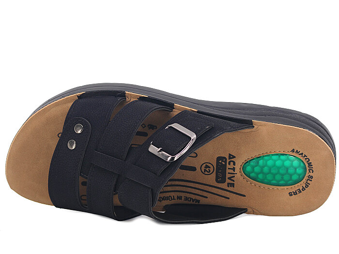 Vizyon Merdane 9126 Jelli Poşetli Günlük Terlik Siyah - Vizyon (1)