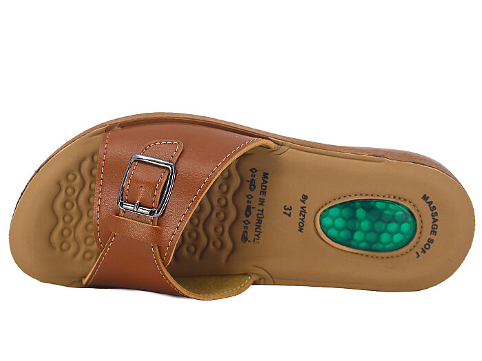 Vizyon Zenne 4502 Jelli Poşetli Günlük Terlik Taba - Camel - 2