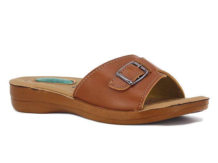 Vizyon Zenne 4502 Jelli Poşetli Günlük Terlik Taba - Camel - 1