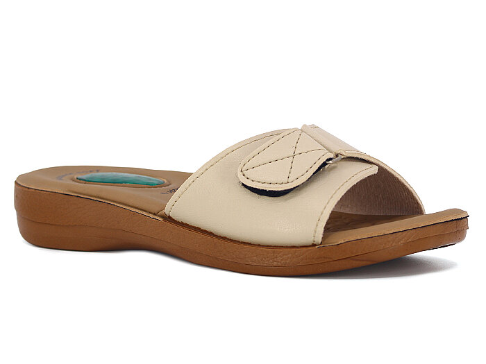 Vizyon Zenne 4507 Jelli Poşetli Günlük Terlik Bej - Camel - 1