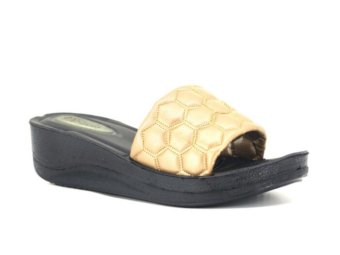 Vizyon Zenne 5406 Pedli Poşetli Günlük Terlik Altın - 1