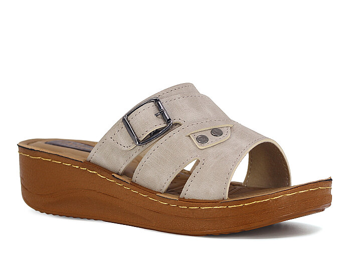 Vizyon Zenne 5407 Dilan Kutulu Günlük Terlik Bej - Vizyon