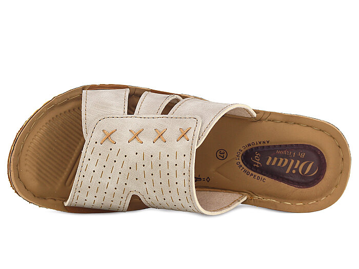 Vizyon Zenne 5414 Dilan Kutulu Günlük Terlik Bej - Vizyon (1)