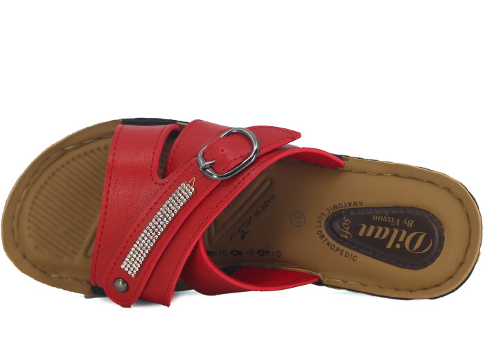 Vizyon Zenne 5426 Pedli Kutulu Günlük Terlik Kırmızı - 2