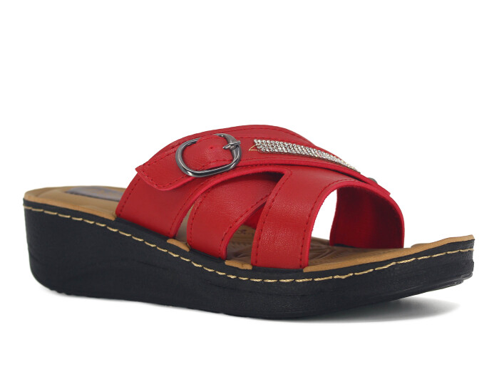 Vizyon Zenne 5426 Pedli Kutulu Günlük Terlik Kırmızı 