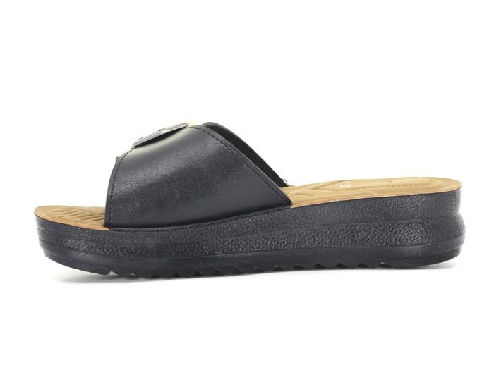 Vizyon Zenne 5502 Simge Tek Toka Pedli Kutulu Günlük Terlik Siyah - 2