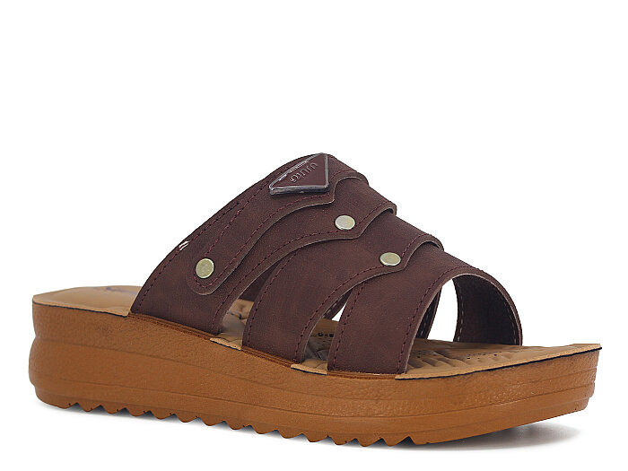 Vizyon Zenne 5512 Simge Kutulu Günlük Terlik Kahve - Vizyon