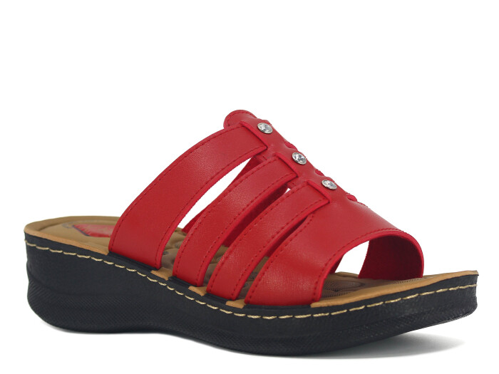 Vizyon Zenne 5712 Pedli Kutulu Günlük Terlik Kırmızı - Vizyon