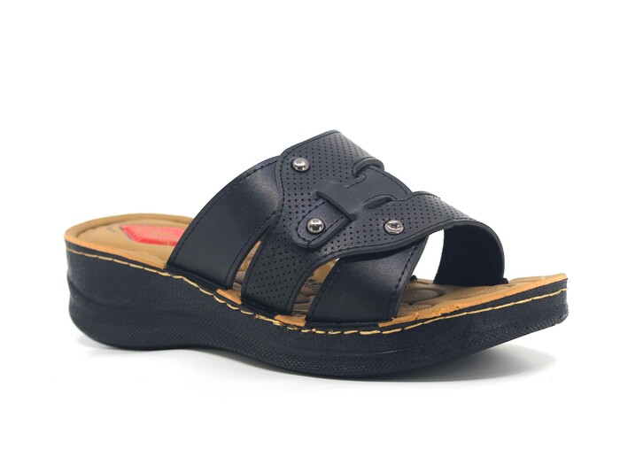 Vizyon Zenne 5714 Pedli Kutulu Günlük Terlik Siyah - Vizyon