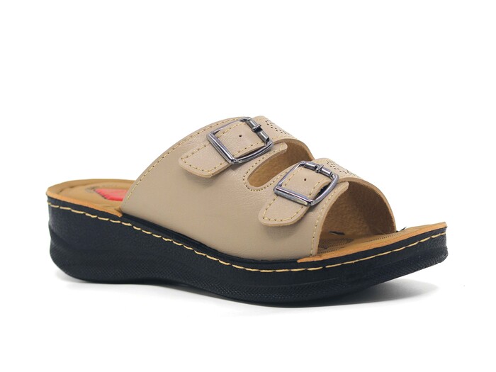 Vizyon Zenne 5715 Pedli Günlük Terlik Vizon - Vizyon