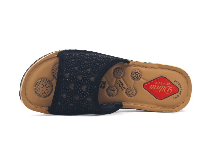 Vizyon Zenne 5717 Pedli Kutulu Günlük Terlik Siyah - 2