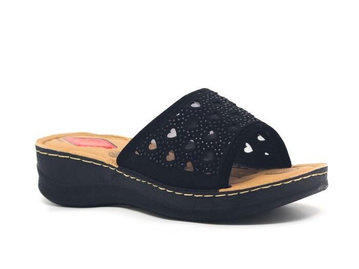 Vizyon Zenne 5717 Pedli Kutulu Günlük Terlik Siyah - Vizyon