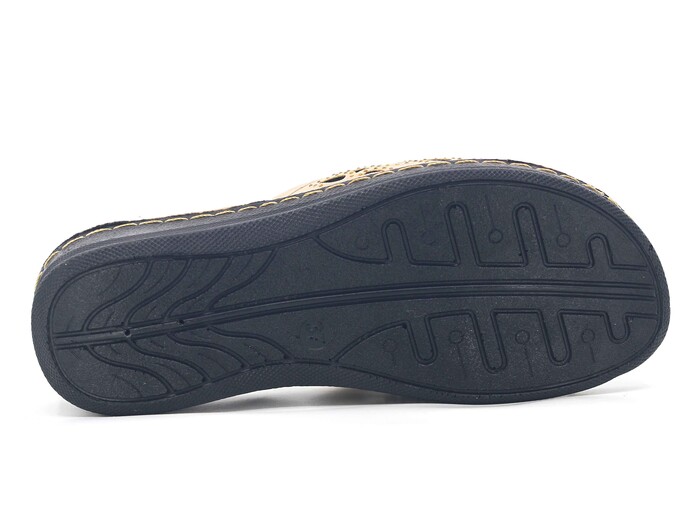 Vizyon Zenne 5718 Nakışlı Pedli Süzekli Kutulu Günlük Terlik Bej - 3